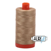 Aurifil Mako Cotton Thread Solid 50WT Cotton Single Spool 1422 yd Ideal for Machine Embroidery, Quilting and Sewing - Blond Beige
